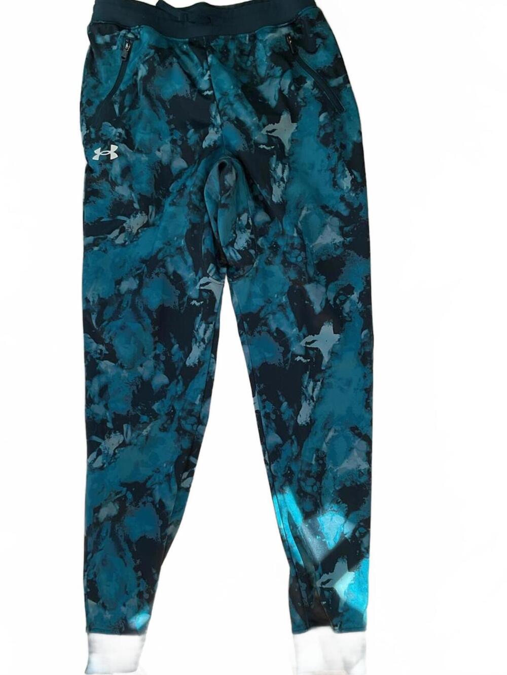 Under Armour Boys' Printed Pennant Joggers Teal/Black Camo Small or Youth Large